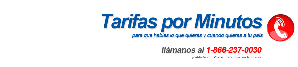 Tarifas por minuto